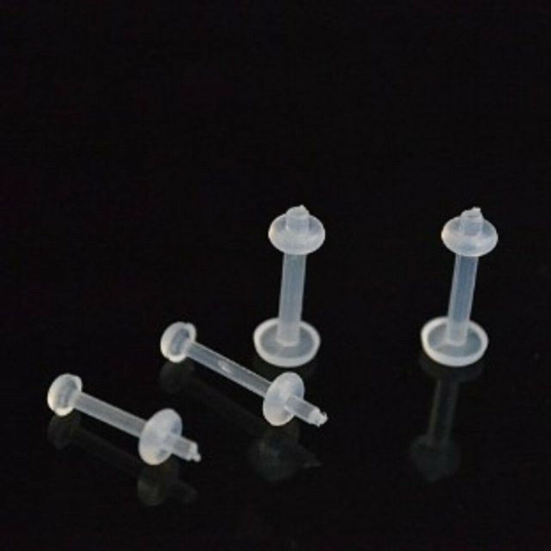 透明ピアス　16G6ｍｍ　5本　アクリル　ボディピアス　シークレット　ラブレット レディースのアクセサリー(ピアス)の商品写真
