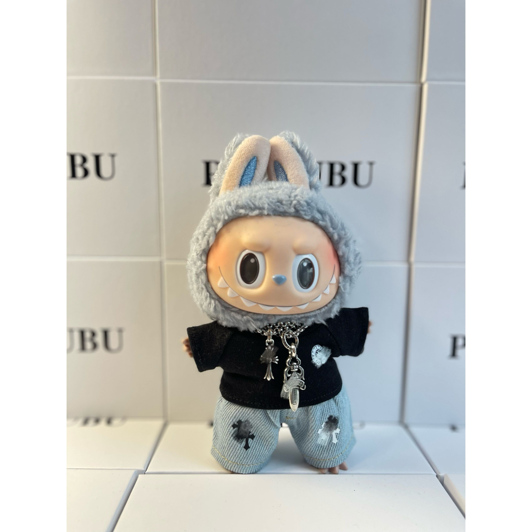 ラブブ labubu ぬいぐるみ服着せ替え服　高級感3点セット  シンプルで上品 ハンドメイドのぬいぐるみ/人形(ぬいぐるみ)の商品写真