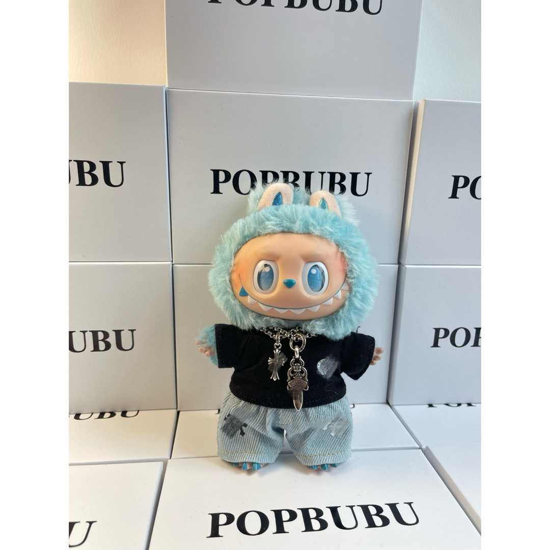 ラブブ labubu ぬいぐるみ服着せ替え服　高級感3点セット  シンプルで上品 ハンドメイドのぬいぐるみ/人形(ぬいぐるみ)の商品写真
