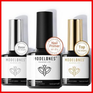 【色:トップ＆ベースジェルセット】Modelones ジェルネイル トップコート(ネイルケア)