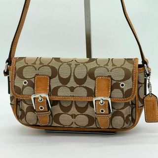 コーチ(COACH)の【良品】COACH シグネチャー ポシェット サコッシュ ショルダーバッグ(ショルダーバッグ)