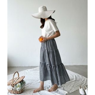 ♥新品・未使用♥ロング ワンピース スカート 春夏服 ボトムス　ホワイト