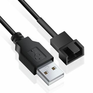 Mauknci ファン用USB電源変換ケーブル 12V 昇圧タイプ ケースファン