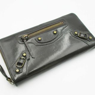 BALENCIAGA バレンシアガ ラウンドファスナー長財布 ブラック