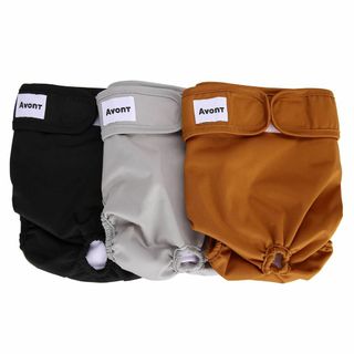 Avont [3枚セット] 犬用おむつ、マナーベルト 生理パンツ 洗濯可 再利用(犬)