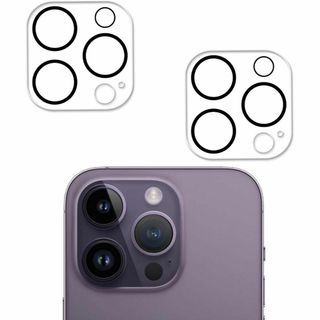 HKKAIS iphone14pro カメラ保護【2 枚セット】 日本製硝子採用