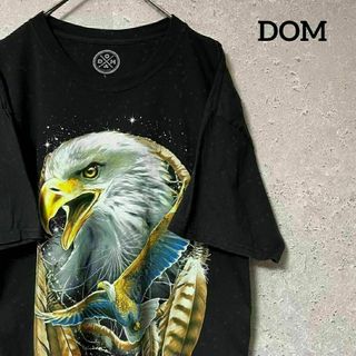 DOM ドム Tシャツ 半袖 アニマル イーグル 鷲 鳥 L