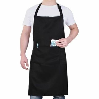 [deoway] 男女兼用エプロン 長さ調整タイプ H型 カフェ・ガーデン用 ポ