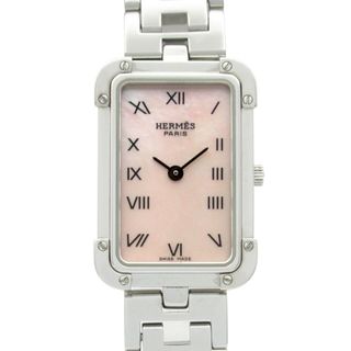 エルメス(HERMES)のエルメス HERMES クロアジュール 腕時計 時計 ステンレススチール レディース ピンク系 ピンクシェル CR2.210 【中古】(腕時計)