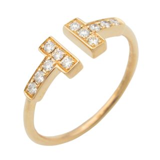 ティファニー(Tiffany & Co.)のティファニー TIFFANY＆CO Tワイヤー ダイヤ リング リング・指輪 ジュエリー K18PG（ピンクゴールド） ダイヤモンド レディース クリア系 【中古】(リング(指輪))
