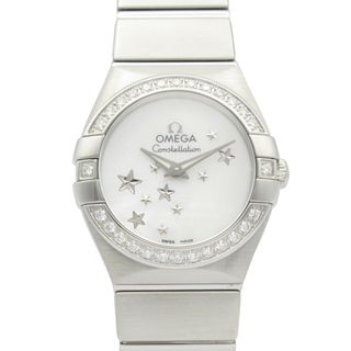 オメガ(OMEGA)のオメガ OMEGA コンステレーション ダイヤベゼル 腕時計 時計 ステンレススチール ダイヤモンド レディース ホワイト系 ホワイトシェル 123.15.24.60.05.003 【中古】(腕時計)