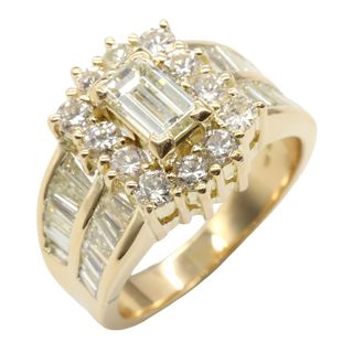 ジュエリー JEWELRY ダイヤモンド リング リング・指輪 ジュエリー K18（イエローゴールド） ダイヤモンド レディース クリア系 ﾀﾞｲﾔ 9.0g 【中古】(リング(指輪))