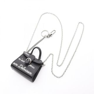 デルヴォー Delvaux ブリヨン チャーム チェーン ヘント チャーム アクセサリー レザー レディース ブラック系 / ホワイト系 DLAE0429AAM099ZPV 【中古】(チャーム)