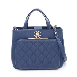 シャネル(CHANEL)のシャネル CHANEL ビジネスアフィニティ マトラッセ ショルダーバッグ バッグ キャビアスキン(グレインドカーフ) レディース ブルー系 A93750 【中古】(ショルダーバッグ)