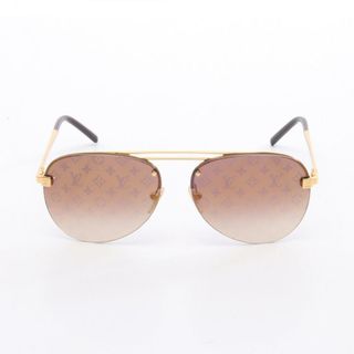 ルイヴィトン(LOUIS VUITTON)のルイ・ヴィトン LOUIS VUITTON クロックワイズ サングラス 衣料品 GP メンズ ゴールド系 Z1020E 【中古】(サングラス/メガネ)