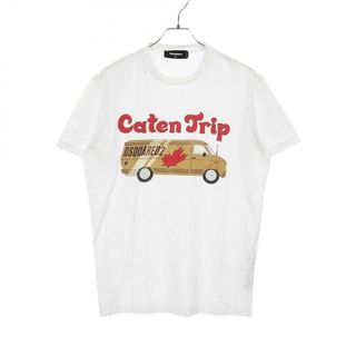 ディースクエアード(DSQUARED2)のディースクエアード DSQUARED2 Caten Trip カットソー 衣料品 トップス コットン メンズ ホワイト系 S74GD1035 【中古】(Tシャツ/カットソー(七分/長袖))