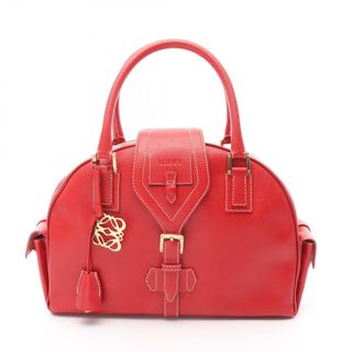ロエベ(LOEWE)のロエベ LOEWE トラベラー ボーリング ハンドバッグ バッグ レザー レディース レッド系 【中古】(ハンドバッグ)