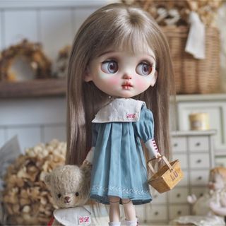 ブライスアウトフィット　晴れの日ワンピース（くすみブルー）