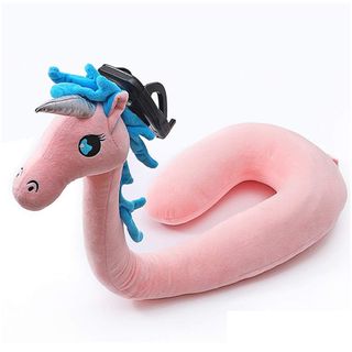 ユニコーン型ネックピロー スマホホルダー