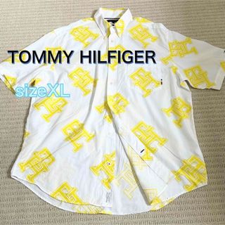 トミーヒルフィガー(TOMMY HILFIGER)のサイズLL トミーヒルフィガー 総柄 半袖Tシャツ(シャツ)