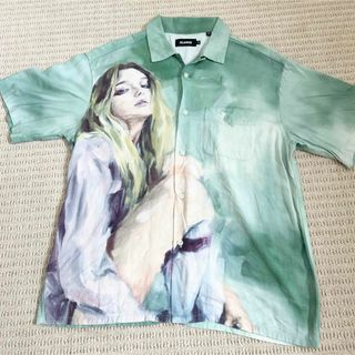 エクストララージ(XLARGE)のサイズM エクストララージ アロハシャツシャツ 半袖 油絵風 女性(シャツ)