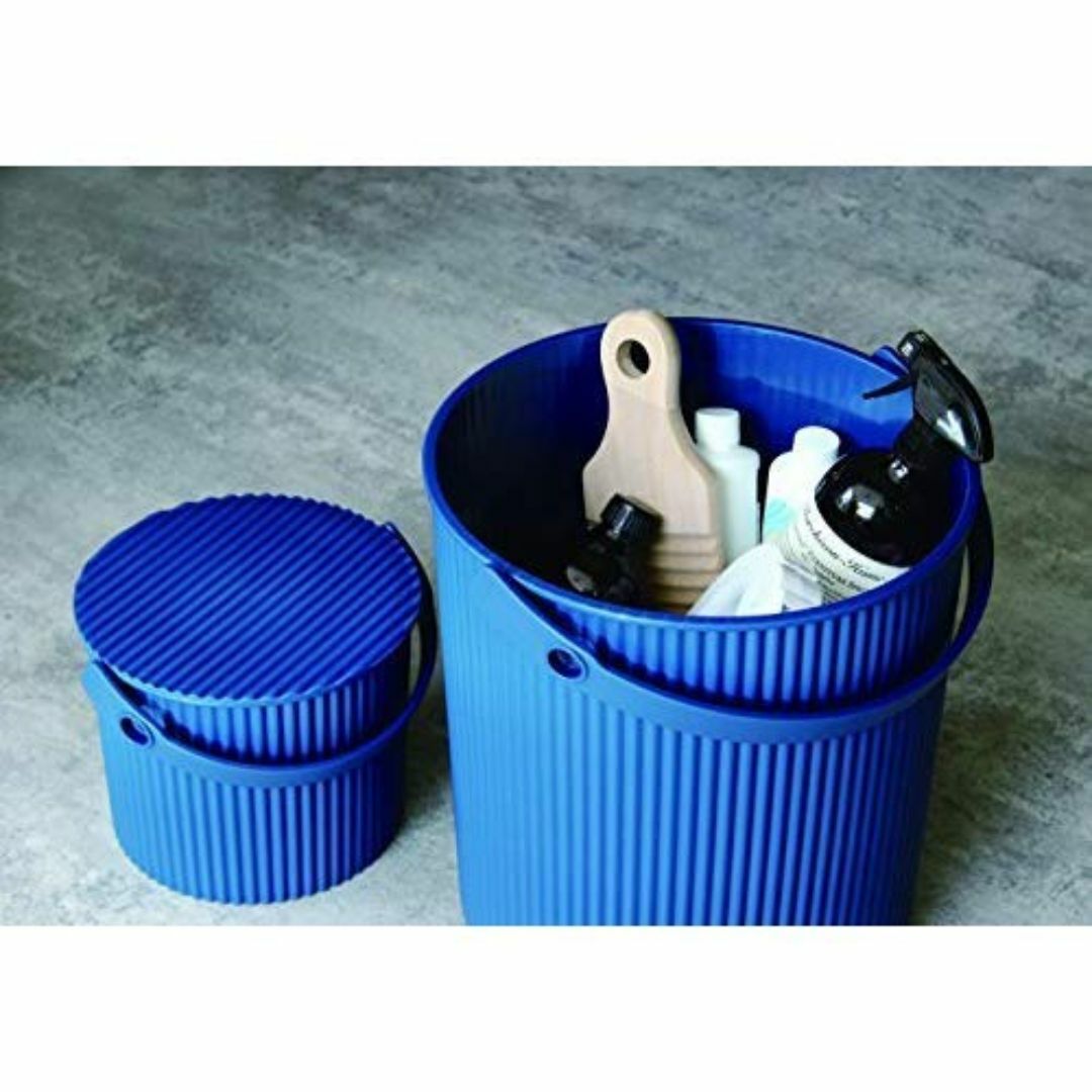 【色:ホワイト_スタイル:LLサイズ20L】八幡化成 フタ付きバケツ オムニウッ インテリア/住まい/日用品の日用品/生活雑貨/旅行(日用品/生活雑貨)の商品写真