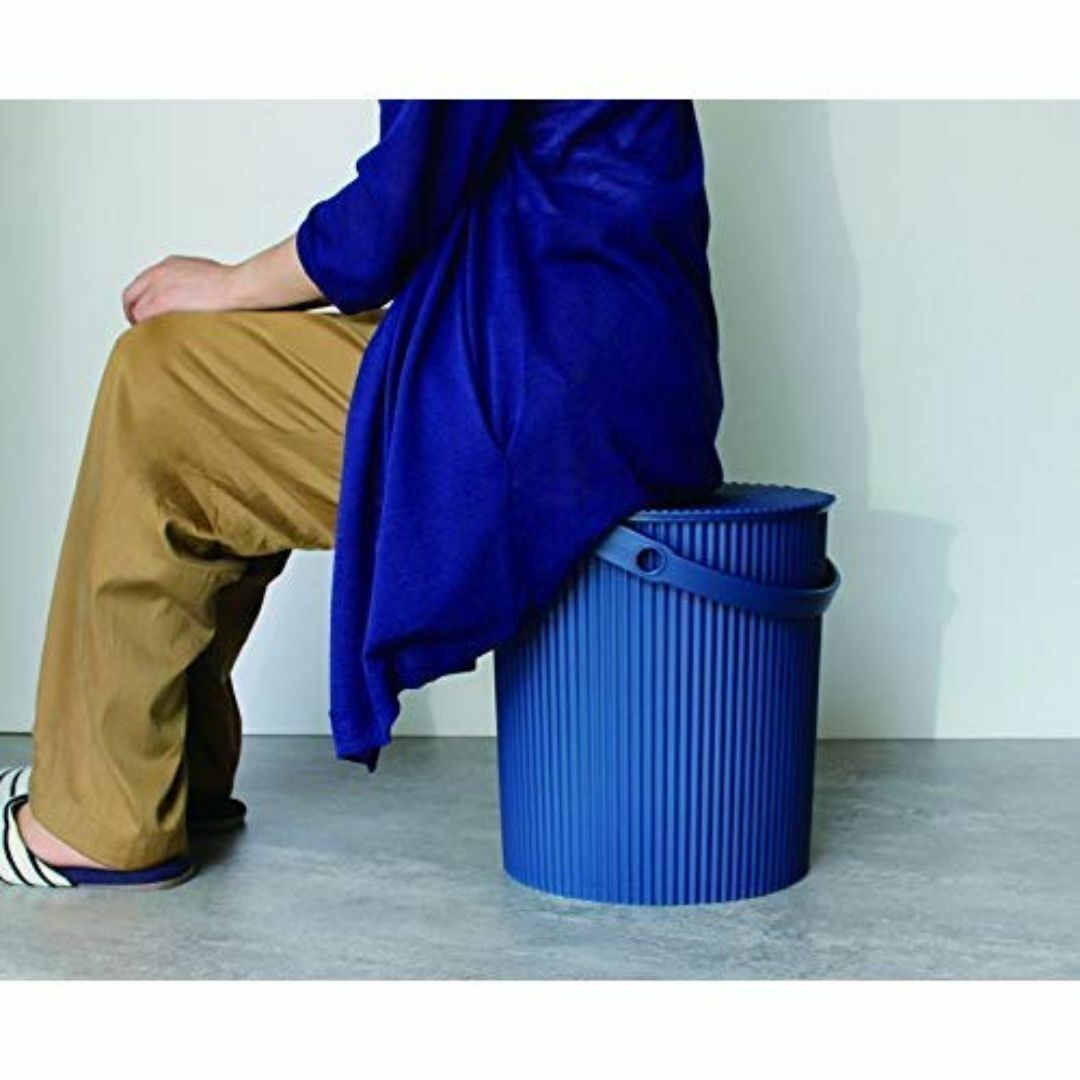 【色:ホワイト_スタイル:LLサイズ20L】八幡化成 フタ付きバケツ オムニウッ インテリア/住まい/日用品の日用品/生活雑貨/旅行(日用品/生活雑貨)の商品写真