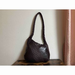 イビザ(IBIZA)のIbiza イビサ　イビザ　クロコダイル　牛革　ショルダーバッグ　ワイン色(ショルダーバッグ)