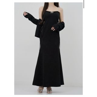 Lumignon Ballet L charm dress setブラック(ロングワンピース/マキシワンピース)