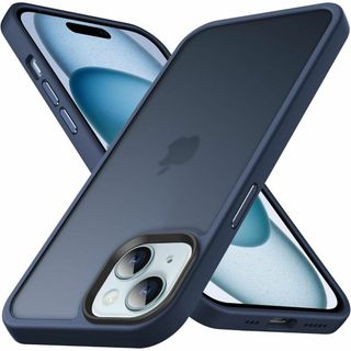 Anqrp iPhone 15 用 ケース 半透明 マット 耐衝撃 滑り止め 米
