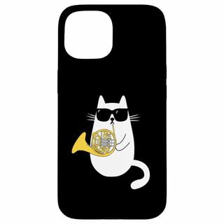 【Model name:iPhone 15】iPhone 15 ネコとホルン 猫