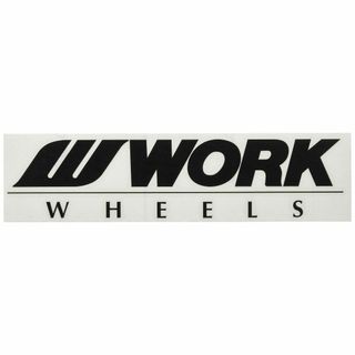 WORK(ワーク) ステッカー 200mm ブラックWORKST-200BK(その他)