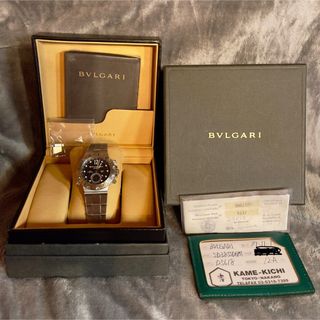 【動作○】BVLGARI ディアゴノスクーバ GMT SD38SSGMT
