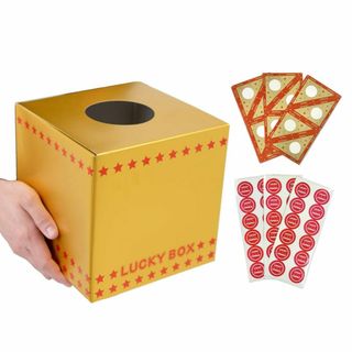 [ルカン] 【 金の抽選箱と金の三角くじ (抽選箱サイズ：20×20×20㎝) 