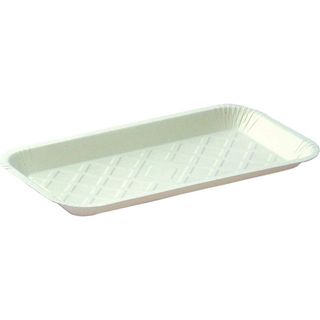 【在庫セール】深長角 紙皿 クリーントレー 100枚 №2 19.5×10×深さ