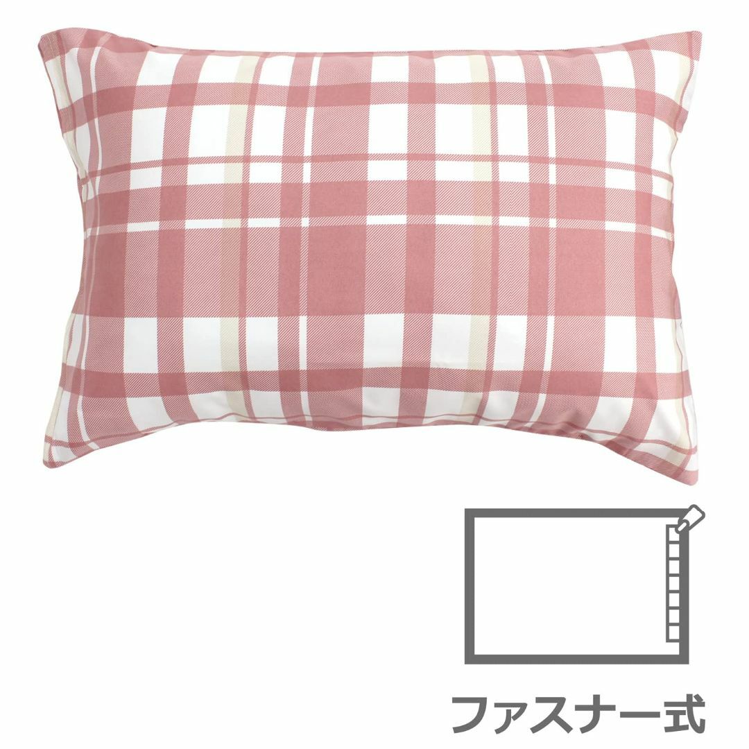 メリーナイト(Merry Night) 枕カバー 「マドラスチェック」 ピンク  インテリア/住まい/日用品の寝具(シーツ/カバー)の商品写真