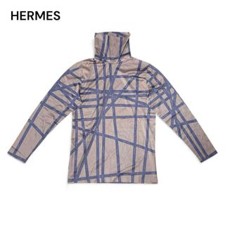 エルメス(HERMES)のHERMES エルメス リボン柄 ロングTシャツ XS(Tシャツ(長袖/七分))