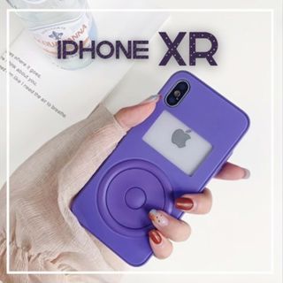 iPodデザイン iPhoneケース 紫 パープル iPhoneXR 個性的