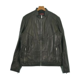 ヒューゴボス(HUGO BOSS)のHUGO BOSS ヒューゴボス ライダース XXL 黒 【古着】【中古】【送料無料】(ライダースジャケット)