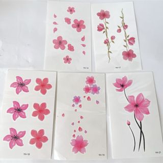 【新品未使用】水彩風桜タトゥーシール　10枚シートセット(その他)