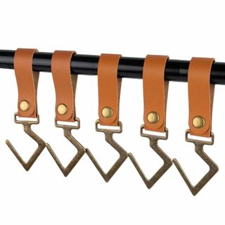 【数量限定】XSAJU ランタンフック 5個セット PUレザー 金属 フック キ
