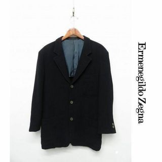 V025/Ermenegildo Zegna ジャケット L~XL 濃紺 春夏秋
