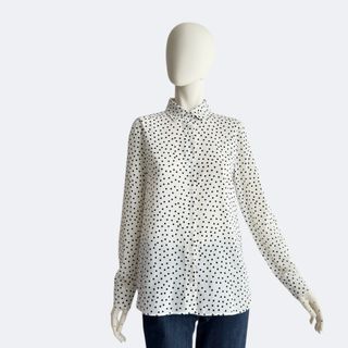 ダブルスタンダードクロージング(DOUBLE STANDARD CLOTHING)のDOUBLE STANDARD CLOTHING ブラウス  ホワイト ドット(シャツ/ブラウス(長袖/七分))