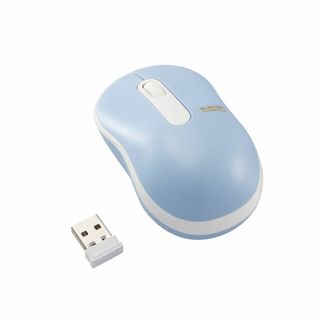 エレコム ワイヤレスマウス M-DY10DRSKBUL 静音 抗菌 3ボタン S