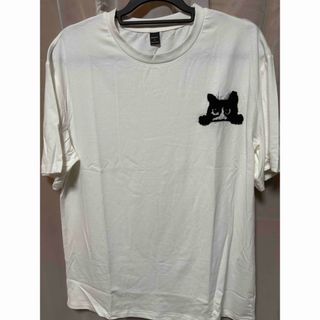 黒猫　半袖　Tシャツ ホワイト  メンズ　レディース(Tシャツ(半袖/袖なし))
