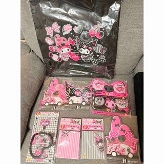サンリオ(サンリオ)のhappyくじ新品My Melody & Kuromi アニバーサリーセット(キャラクターグッズ)