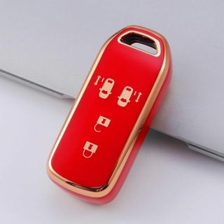 ホンダ スマートキーケース TPU キーカバー N-BOX VAN ONE 赤(車内アクセサリ)