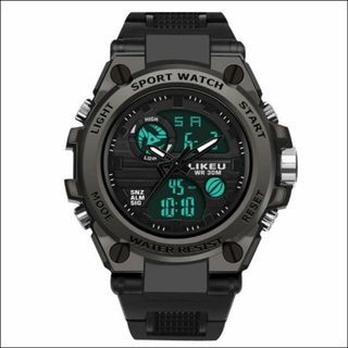 ♦即購入OK♦新品♪箱付きミリタリースポーツ腕時計ブラック黒50m防水(腕時計(アナログ))
