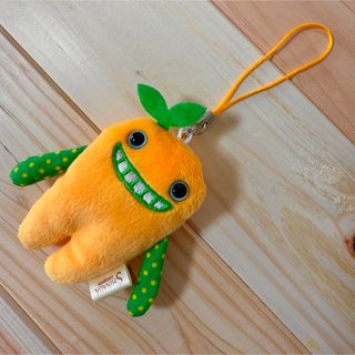 モケケ チモッケ ニャキ　キャラクター キーホルダー ストラップ オレンジ×緑(ぬいぐるみ)