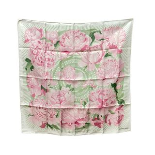 エルメス(HERMES)のエルメス スカーフ カレ90 シルク100% Les pivoines レディース HERMES(バンダナ/スカーフ)